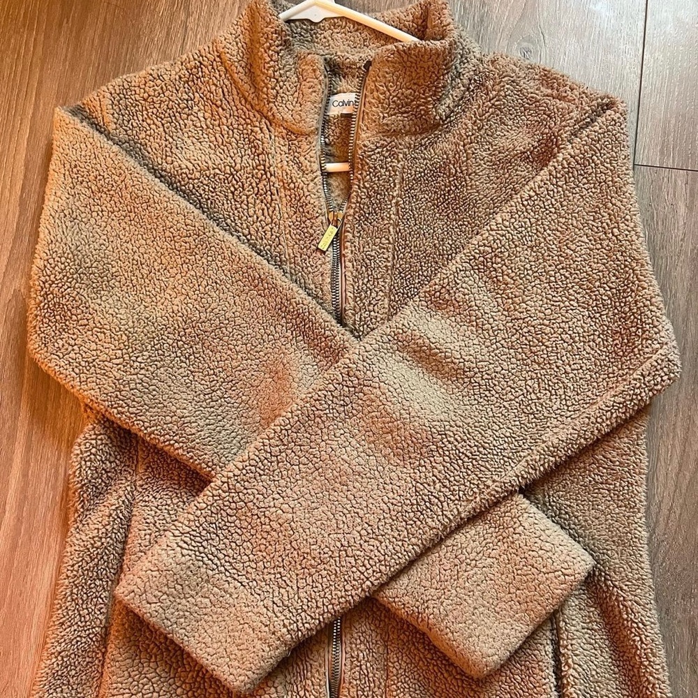 CALVIN KLEIN- FUR ZIP UP JACKET